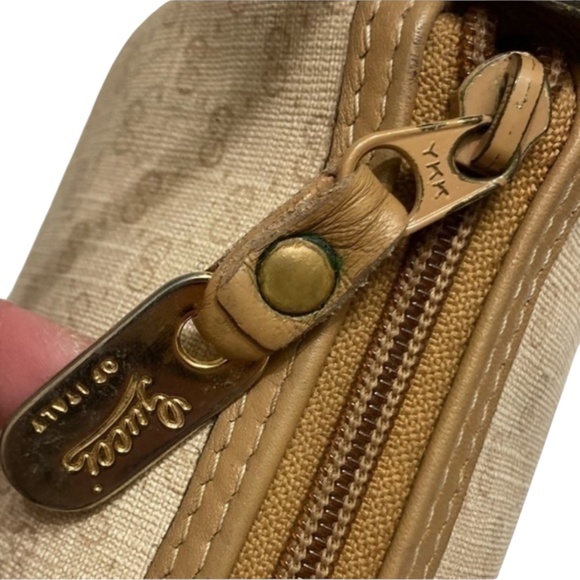 Gucci cream and brown micro gg mini barrel Boston crossbody bag Vintage rare - Picture 13 of 16